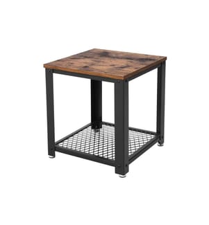 VASAGLE - Beistelltisch mit Ablage 45 x 55 cm, Schwarz/Braun