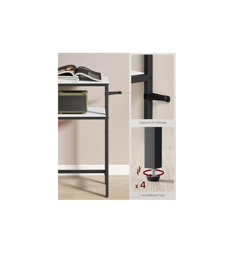 VASAGLE - Konsolentisch 100 x 80.5 cm, Weiss