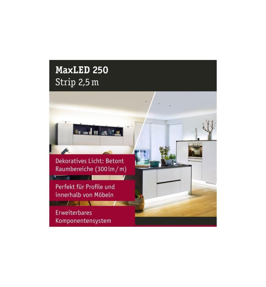 PAULMANN - LED-Stripe MaxLED 250 Tunable White, 2.5 m Verlängerung