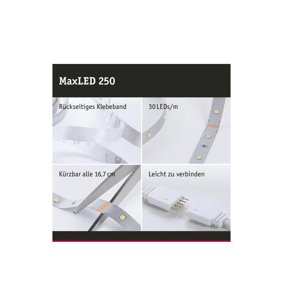PAULMANN - LED-Stripe MaxLED 250 RGBW, 2.5 m Verlängerung