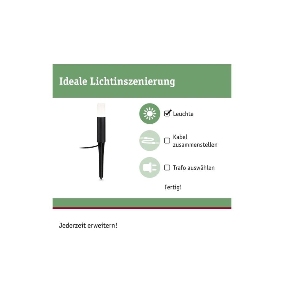 PAULMANN - Sockelleuchte Plug & Shine Flarea 20 cm 3000 K, Erweiterung