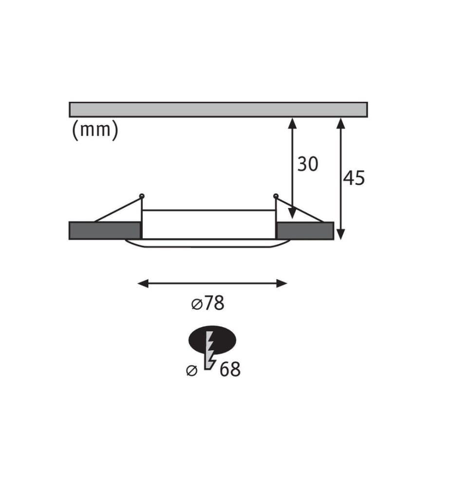 PAULMANN - Einbauspot Nova Plus Coin Starr, 1 x 6 W, 2700 K, Eisen