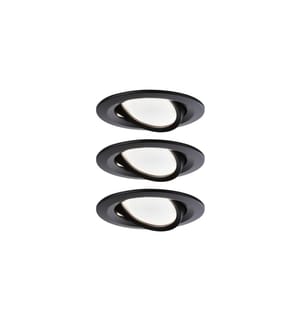 PAULMANN - Spot encastré Set Nova Coin, 3 x 6 W, 2700 K, noir
