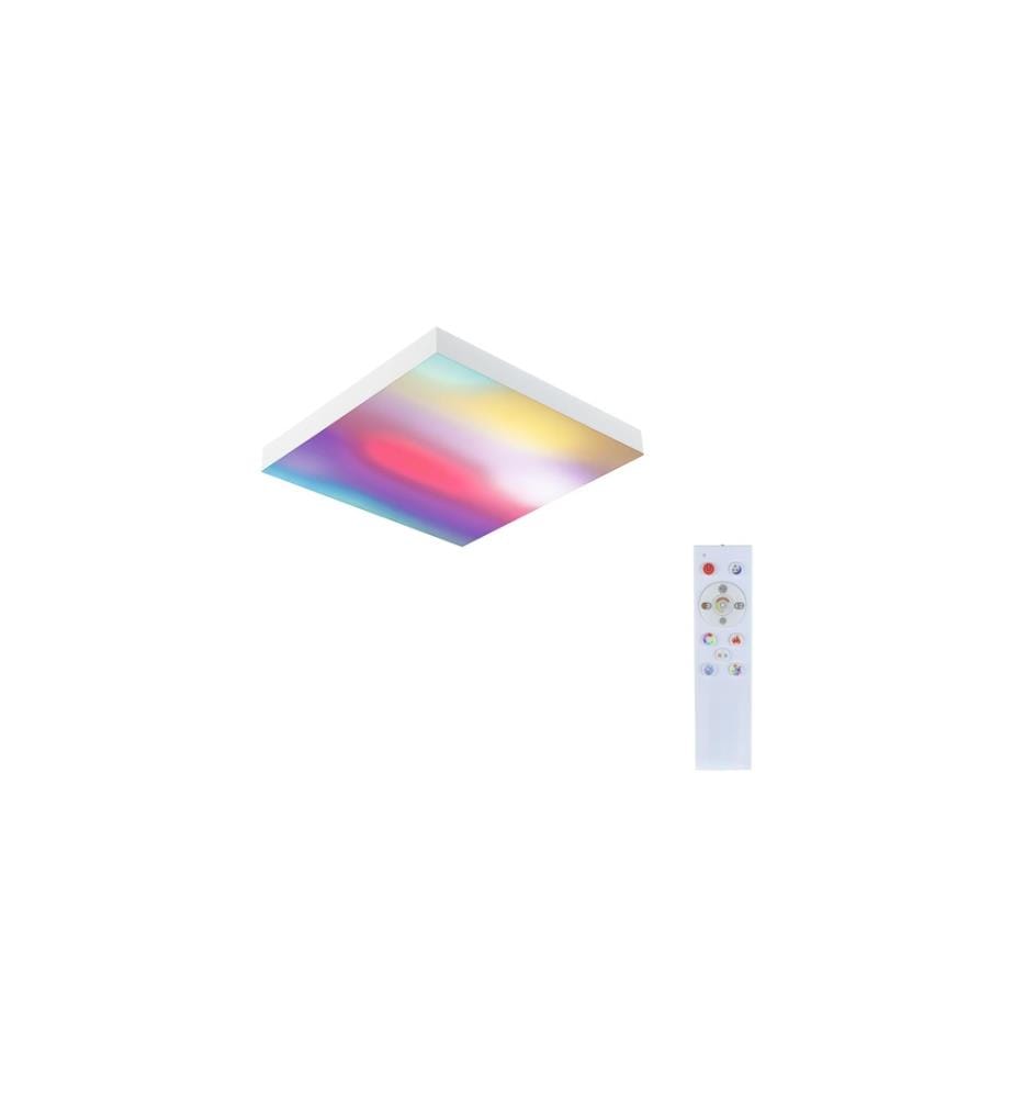 PAULMANN - Plafonnier LED Panel Velora Rainbow, 13.2 W, RGBW, blanc