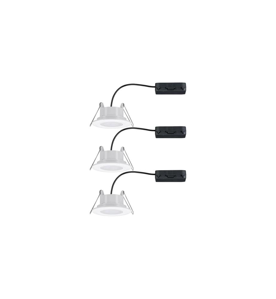 PAULMANN - Spot encastré Set de base LED Calla, 3 x 6W, 4.000K, blanc