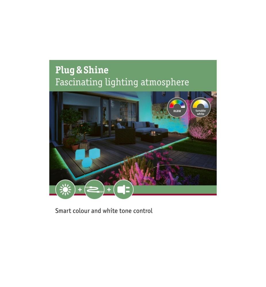 PAULMANN - LED-Stripe Smart Home Plug & Shine Smooth, RGB, 10m, Weiss