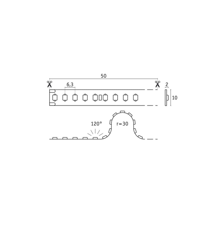 PAULMANN - Pro LED Strip Silver P150 827 5m 50W 160LEDs/m 2700K