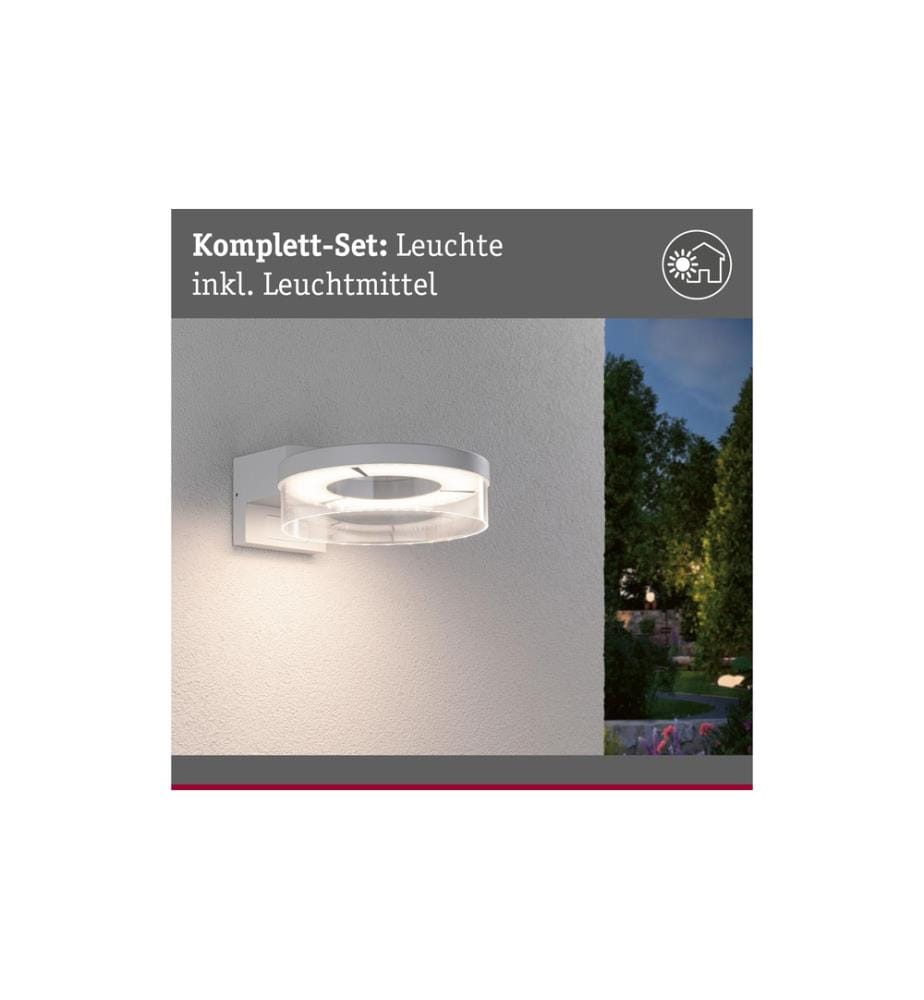 PAULMANN - Applique murale d'extérieur LED Capera Détecteur de mouvement Blanc