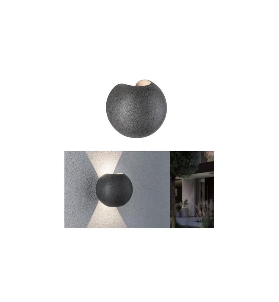 PAULMANN - Lampe murale Concrea 230 V Grès noir Béton