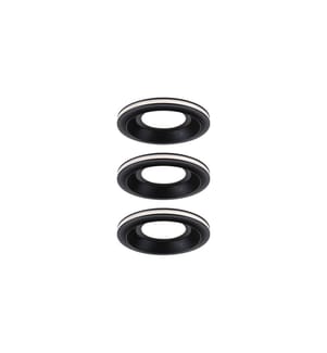 PAULMANN - Luminaire encastré Set de 3 LED Sormus Noir