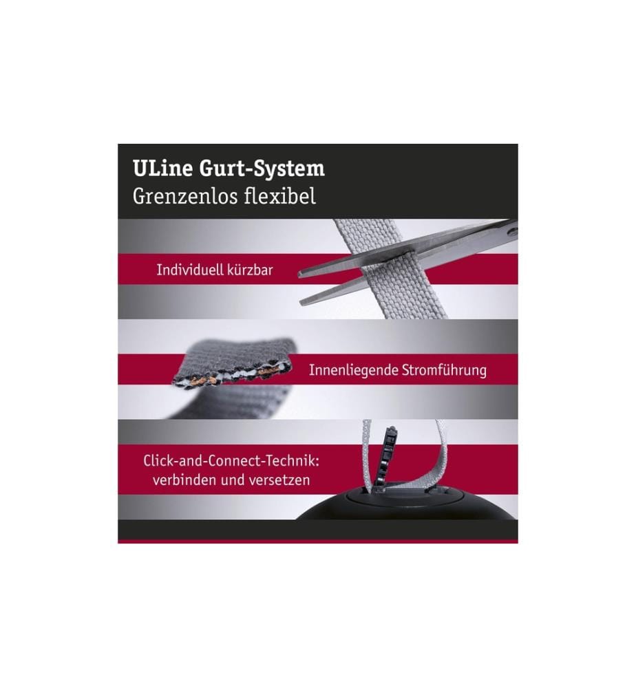 PAULMANN - ULine suspension Cone 350 mm, 3000 K, 90 Ra, aluminium, noir