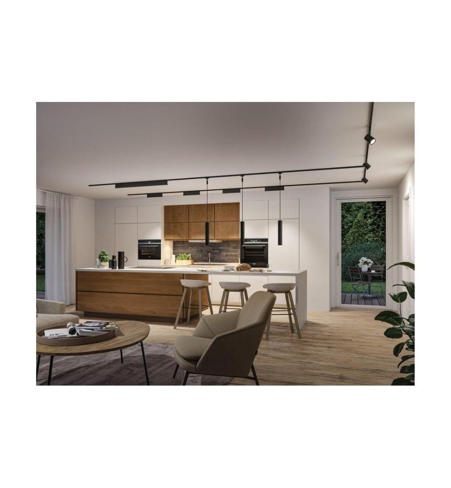PAULMANN - Barre d'éclairage LED URail Zelos 10W, 3000K, noir mat