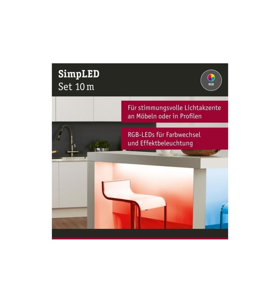 PAULMANN - LED-Stripe SimpLED RGB, 10 m Rolle