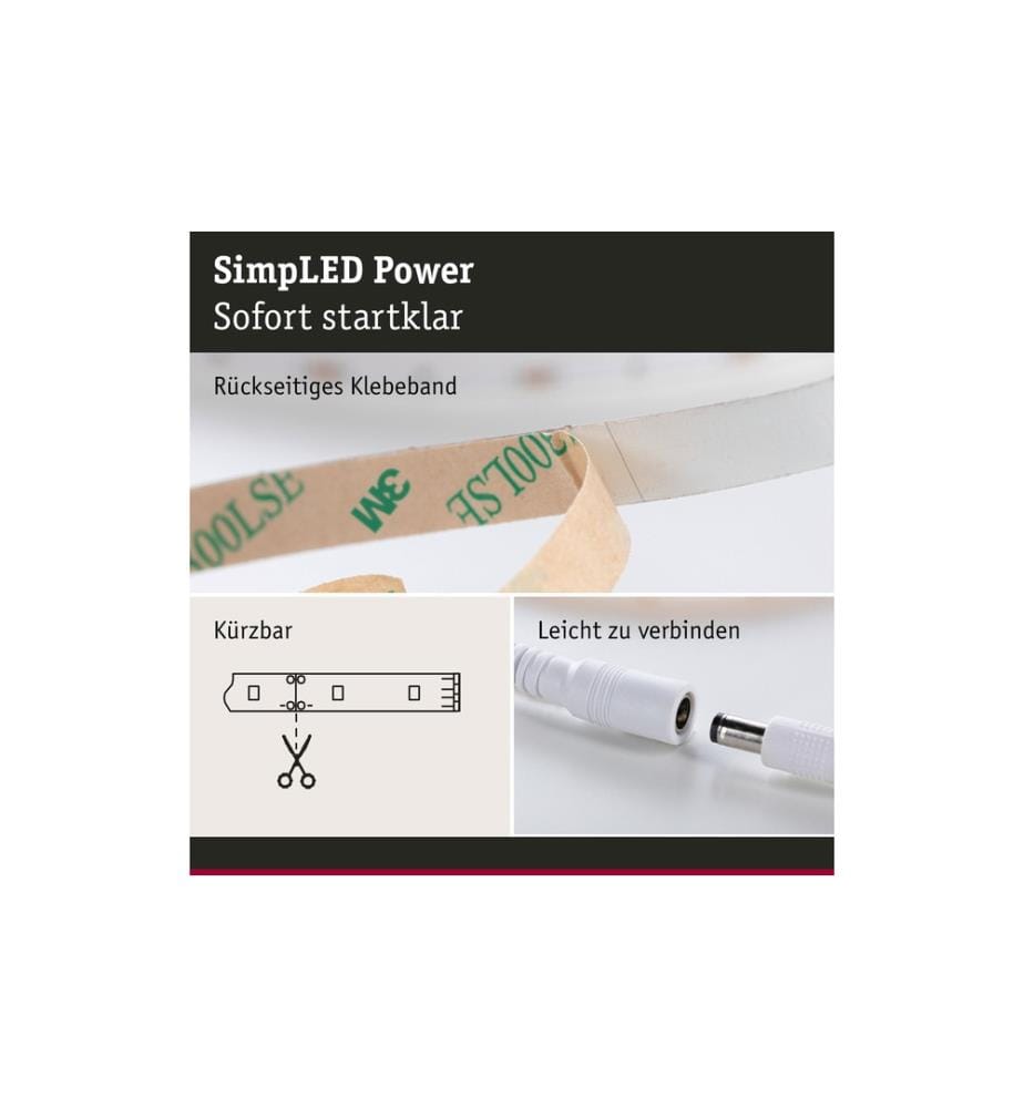 PAULMANN - LED-Stripe SimpLED Power 4000 K, 3 m Set