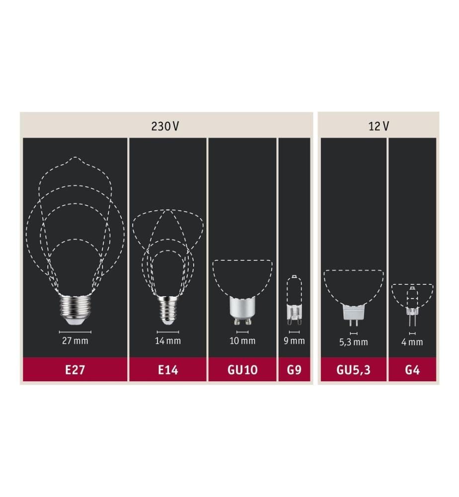 PAULMANN - Lampe Vintage Kolben 4 W (21 W) E27 Spiralmuster