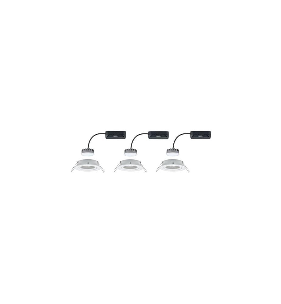 Spot encastrable Paulmann Nova Plus Coin Set, 3 x 6 W, 2700 K, Blanc