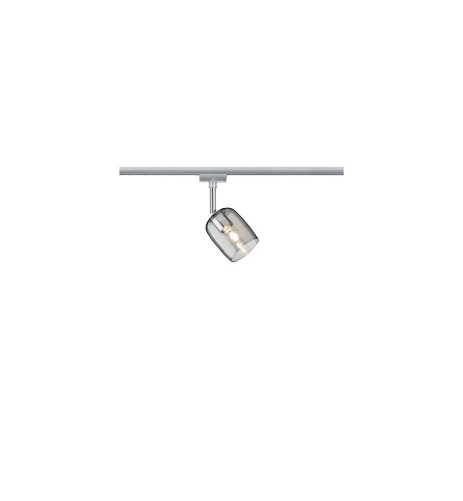 Paulmann Spot sur rail URail Blossom, 1 x G9, 10 W, Chrome/Verre fumé