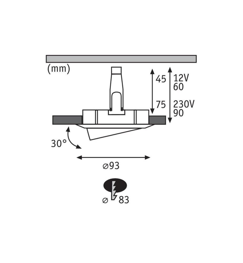 Paulmann Spot encastré Nova Plus, GU10/GU5.3, 35 W, fer