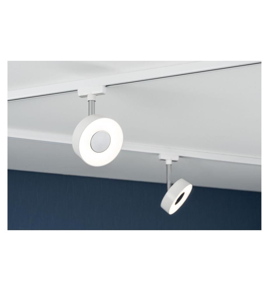 Paulmann LED spot sur rail URail Circle, 5.3 W, 2700 K, blanc