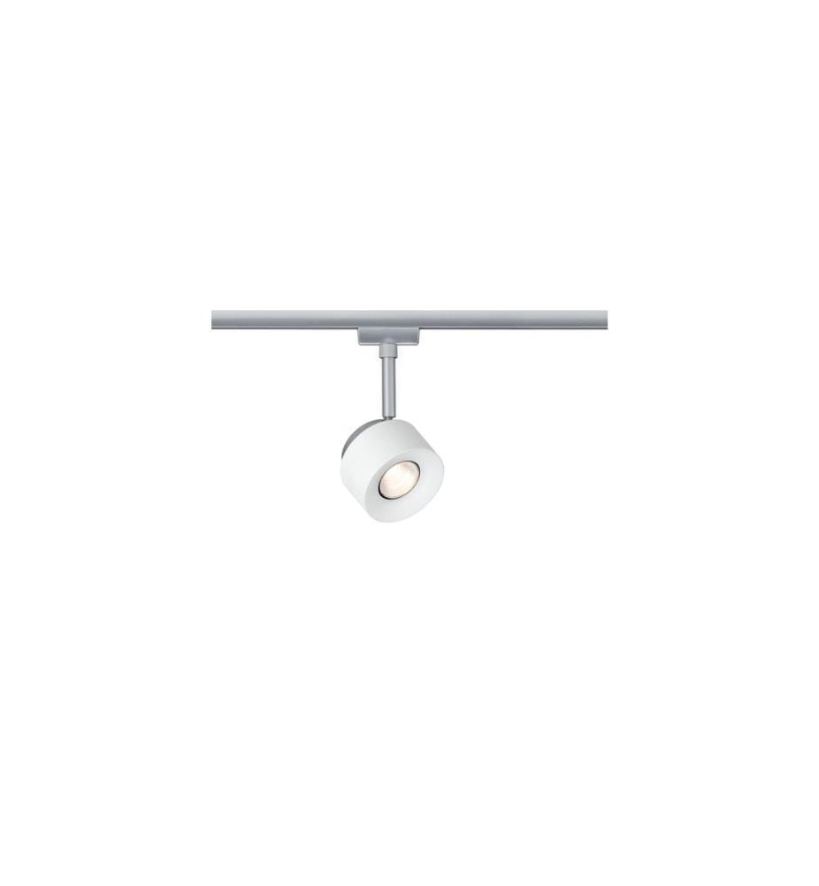 Paulmann Spot LED sur rail URail Pane, 7,4 W, 2700 K, chrome/blanc