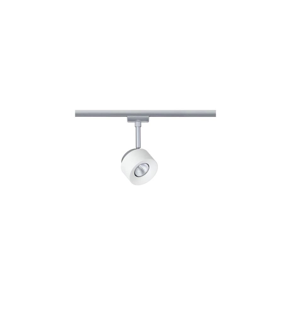Paulmann Spot LED sur rail URail Pane, 7,4 W, 2700 K, chrome/blanc