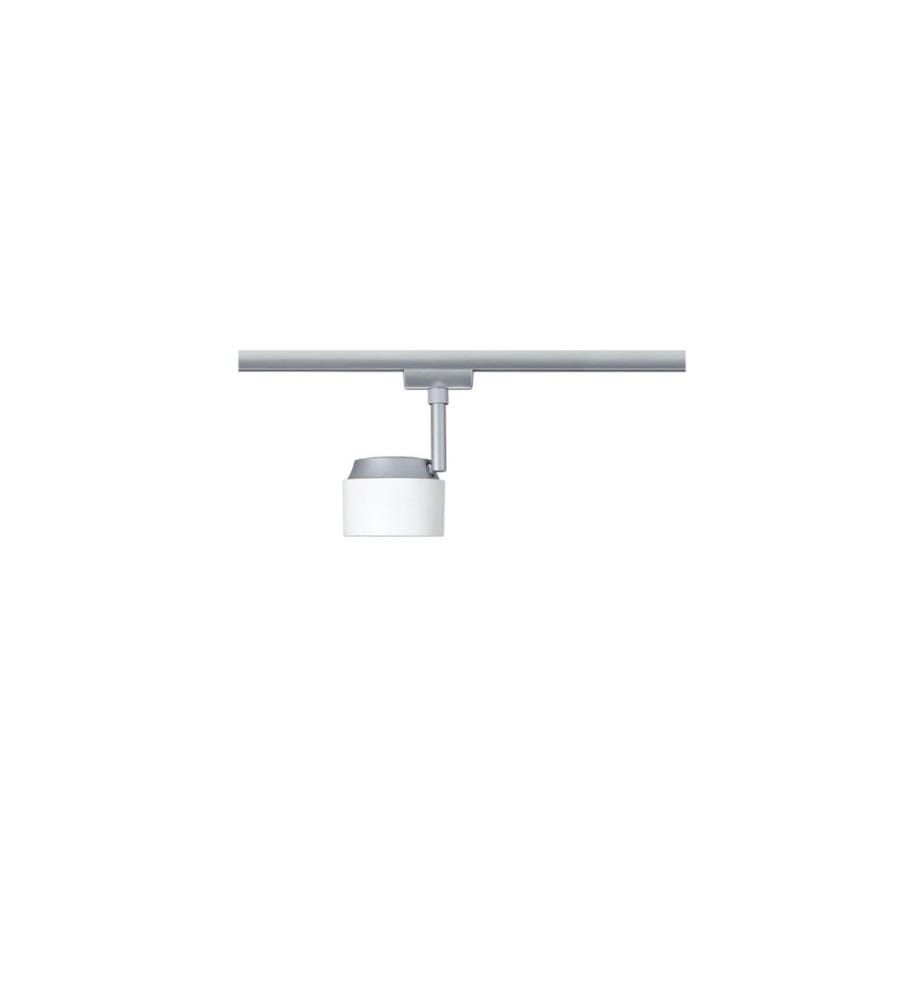 Paulmann Spot LED sur rail URail Pane, 7,4 W, 2700 K, chrome/blanc
