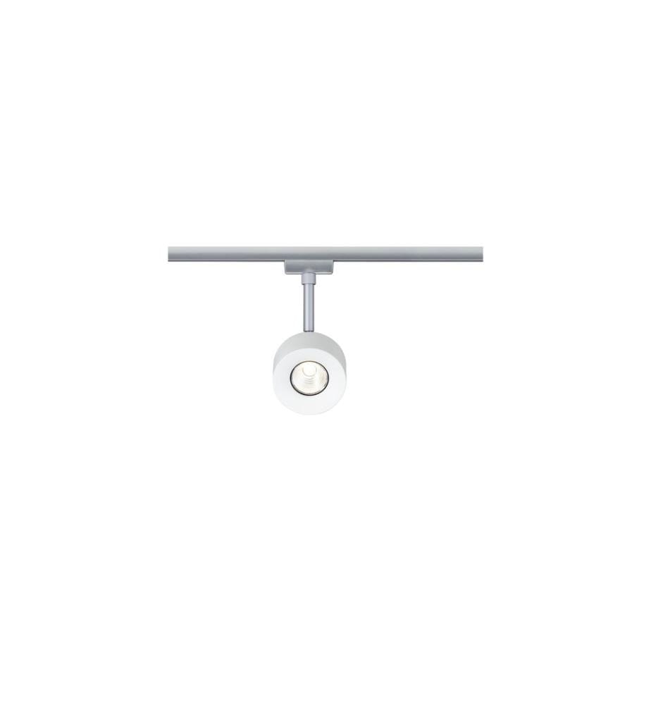 Paulmann Spot LED sur rail URail Pane, 7,4 W, 2700 K, chrome/blanc