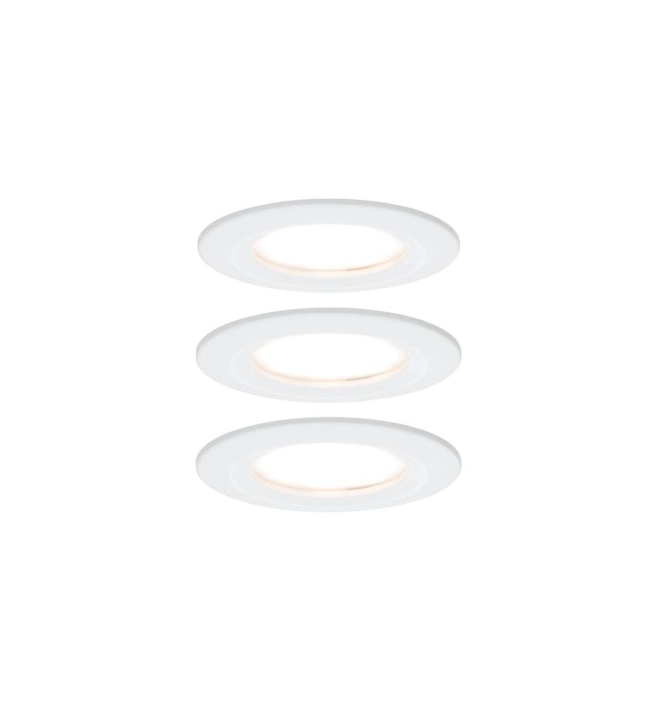 Spot encastré Paulmann Nova Plus Coin Fixe Set, 3 x 6 W, 2700 K, Blanc