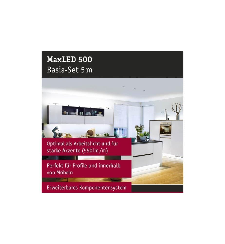 Paulmann LED-Stripe MaxLED 500 6500 K, 5 m Basisset