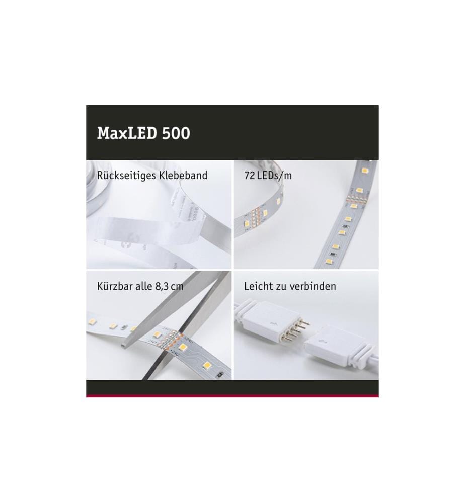 Paulmann LED-Stripe MaxLED 500 6500 K, 5 m Basisset