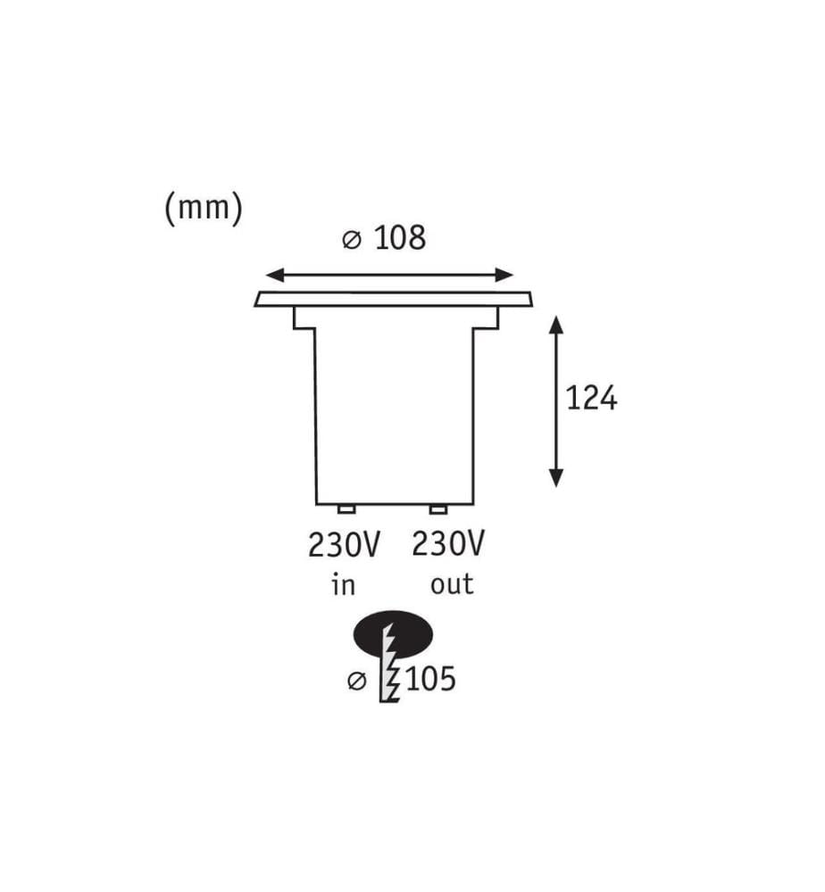 Paulmann Wegeleuchte GU10, 3.5W, 3000K, Edelstahl