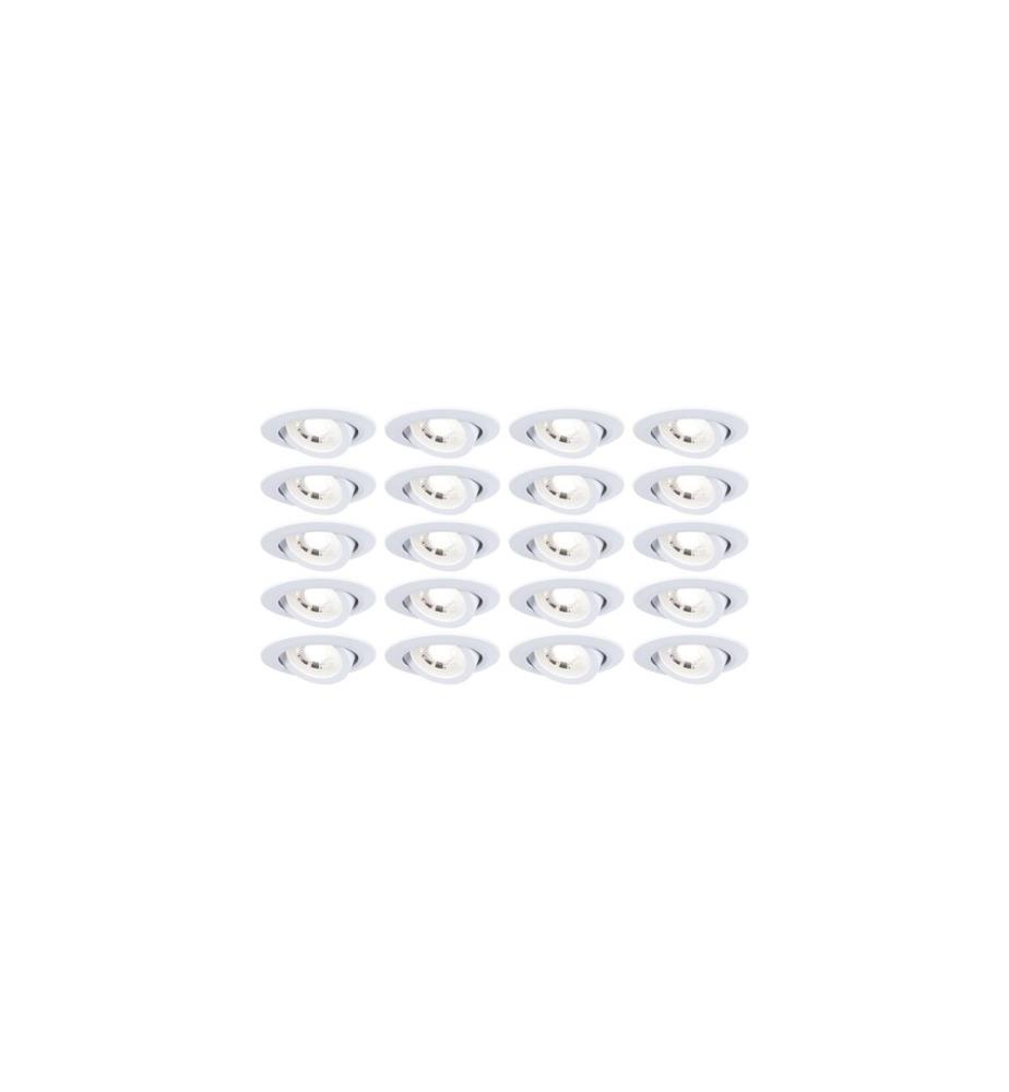 Paulmann Einbauleuchte LED 20er-Set schwenkbar rund 82 mm