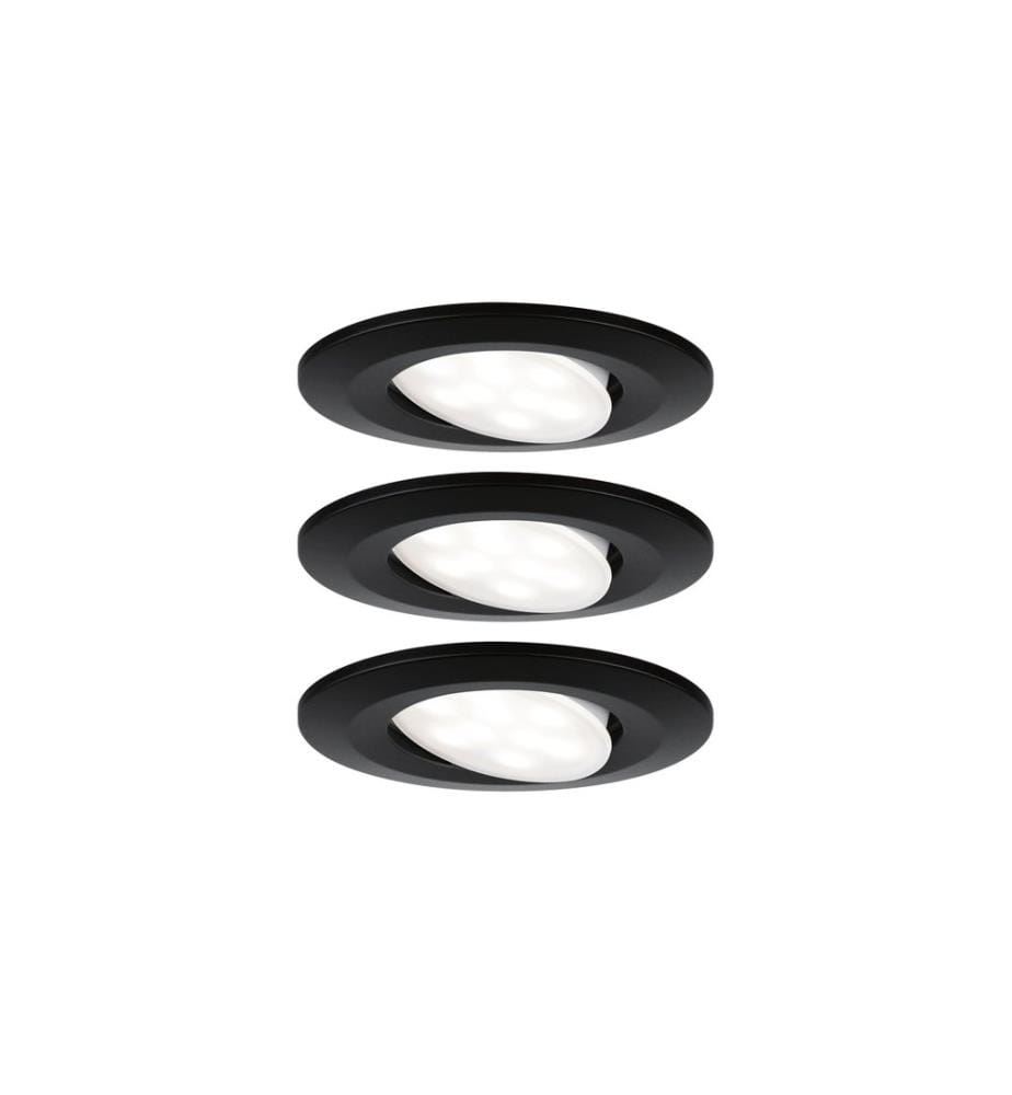 Paulmann Einbauspot LED Calla Basisset, 3 x 6W, 4.000K, Schwarz