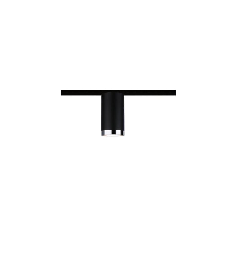 Paulmann Spot sur rail URail Tube, 1 x GU10, 10 W, Noir/Chrome