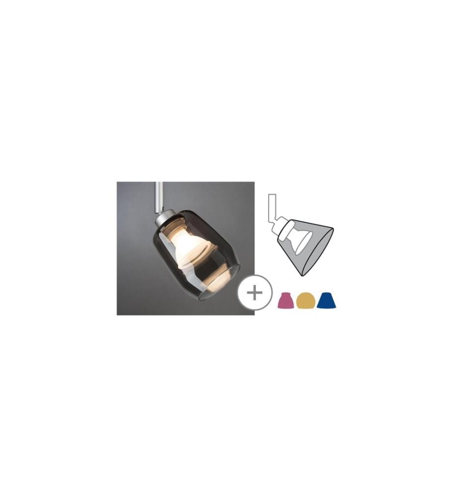 Paulmann Abat-jour DecoSystems Vento, verre fumé