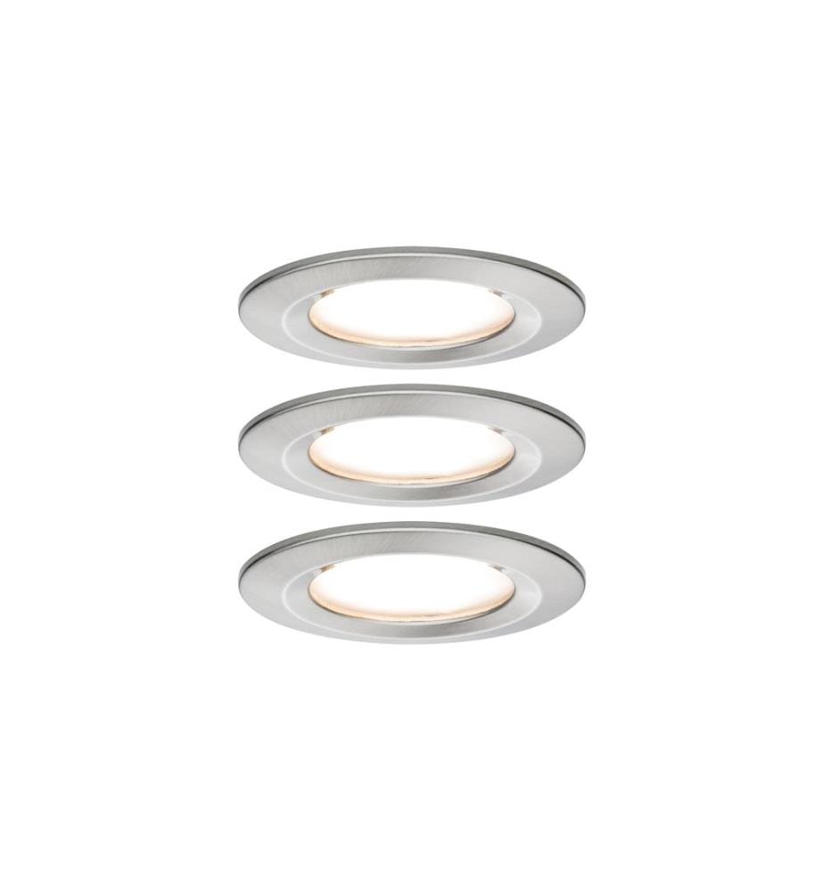 Paulmann Einbauspot Nova Plus Coin Starr Set, 3 x 6 W, 2700 K, Eisen