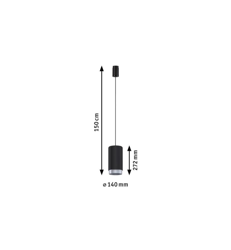 Paulmann Suspension URail Corus, 1 x E27, 50 W, Noir