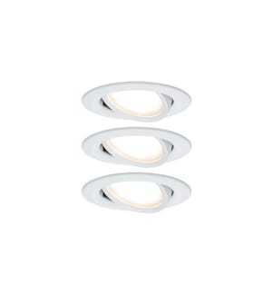 Paulmann Einbauspot Nova Coin Set, 3 x 6 W, 2700 K, Weiss
