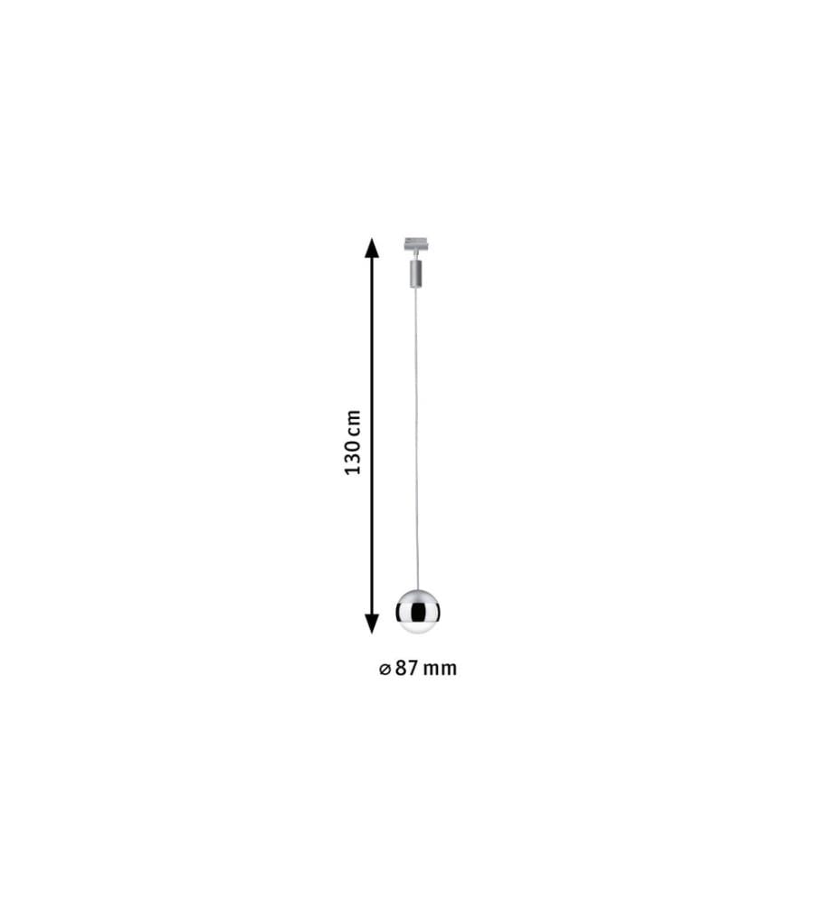 Suspension LED Paulmann URail Capsule II, 6 W, 2700 K, Chrome