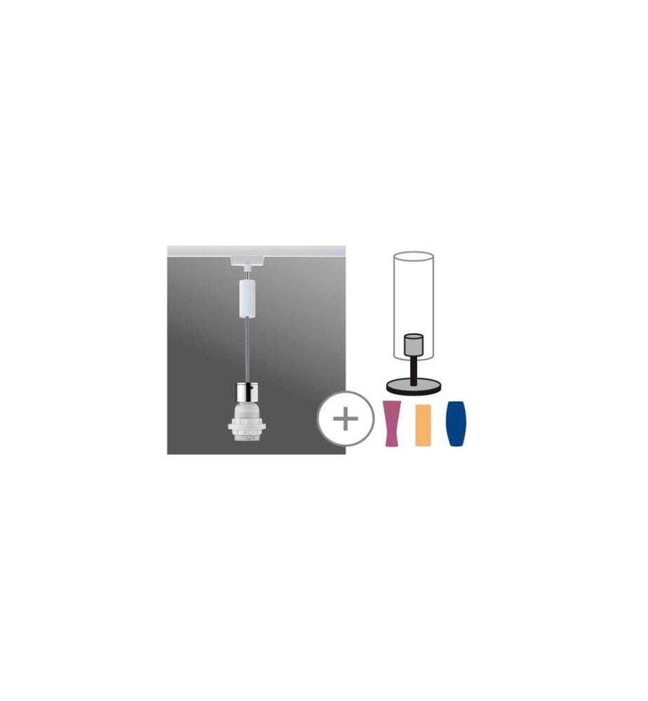 Paulmann Suspension Urail 2Easy Basic, 1 x E27, 20 W, Blanc/Chrome