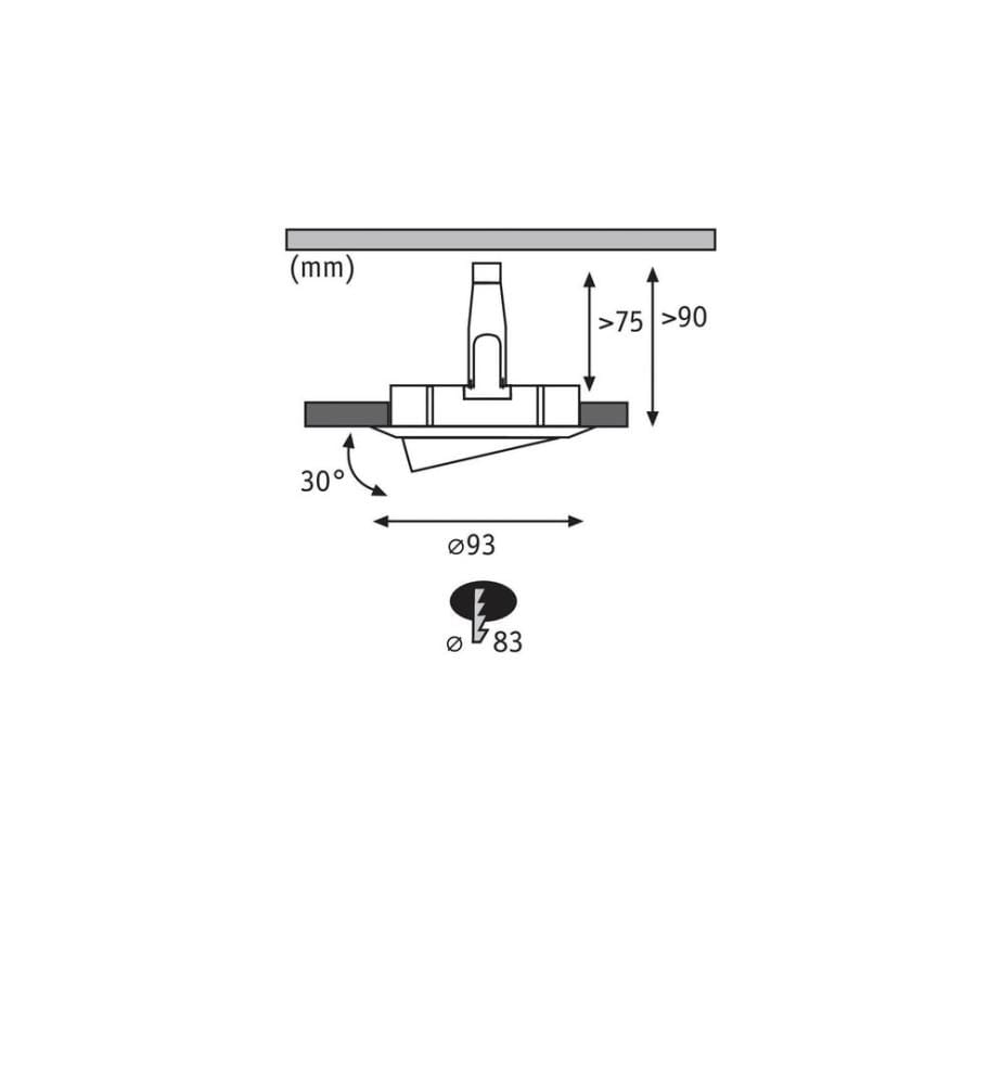 Paulmann Spot encastrable Nova Plus Set, 3 x 7 W, 2700 K, Blanc