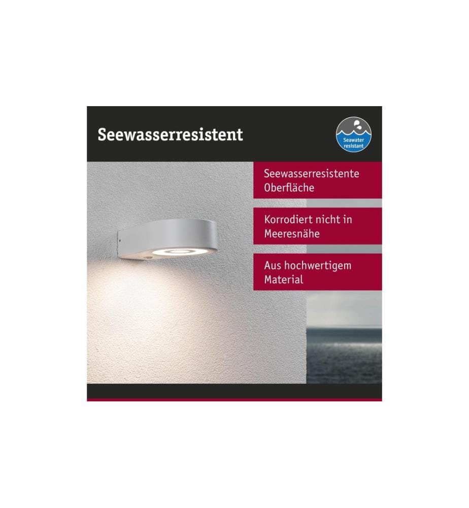 Paulmann LED Aussenwandleuchte Silma Bewegungsmelder Weiss