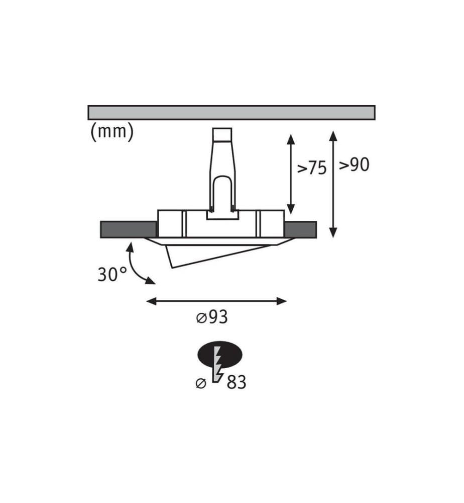 Paulmann Spot encastrable Nova Plus Set, 3 x 7 W, 2700 K, Fer