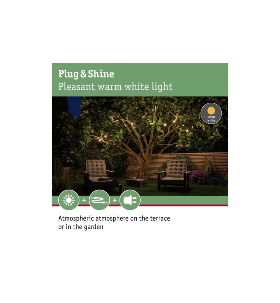 Paulmann Lichterkette Plug & Shine 680 cm, Weiss