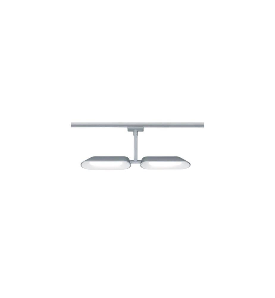 Paulmann LED Schienenspot URail Dipper, 2 x 8 W, 2700 K, Chrom/ Weiss