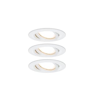 Paulmann Einbauspot Nova Plus Coin Set, 3 x 6 W, 2700 K, Weiss