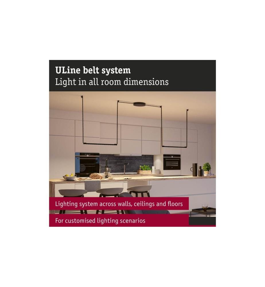 Paulmann Barre lumineuse ULine 650 mm, 3000 K, 90 Ra, Aluminium, Noir
