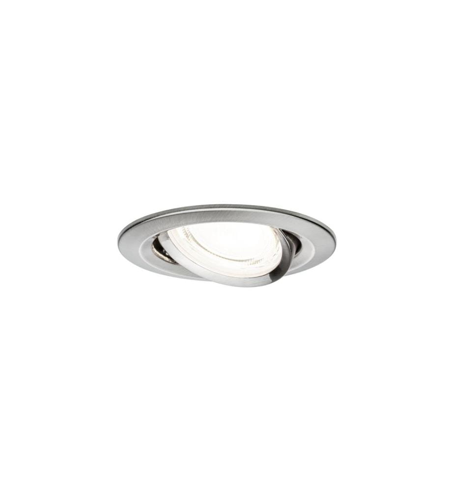 Paulmann Plafonnier encastré LED Nova Coin Fer brossé