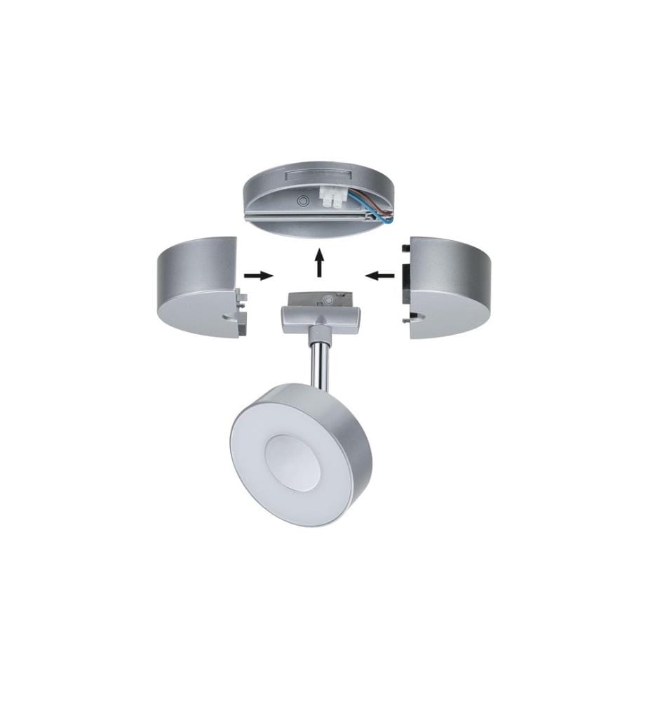 Base de spot simple Paulmann URail, Chrome