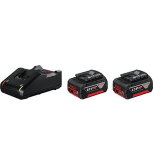 BOSCH - Professional Batteries et chargeurs Starter-Set 2x GBA 18 V 4 Ah + GAL 18 V-40